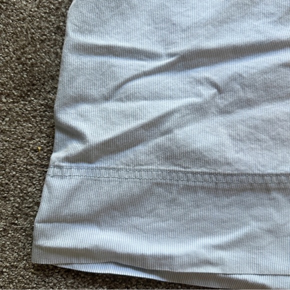 Y2K Merona Blue White Pinstripe Mini Skirt Women's Size 16 Preppy Pastel Spring - Picture 6 of 16